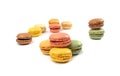 Macaron Cake Isolated, Macaroon Cookie, Almond Meringue, Sweet Macaroons, Colorful French Dessert