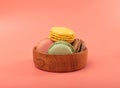 Macaron Cake Isolated, Macaroon Cookie, Almond Meringue, Sweet Macaroons, Colorful French Dessert