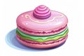 macaron cake on a light background