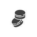 Macaron cake vector icon