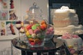 Macaron cakes and wedding cake