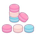 Macaron cookies drawing