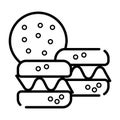 Macaron doodle icon vector