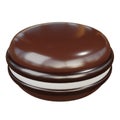 macaron icon. 3d rendering.