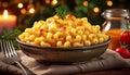 macaroni cheese AI generated Royalty Free Stock Photo