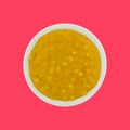 Macaroni and cheese baby food in a bowl Royalty Free Stock Photo