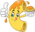 Macaroni and Cheese Cartoon Character Royalty Free Stock Photo