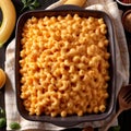 Macaroni and cheese, creamy pasta comfort food home cooking dish