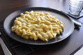 Macaroni cheese with herbs. Italian food. Selective focus.