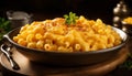 macaroni cheese pasta, AI generated Royalty Free Stock Photo