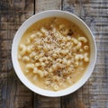 macaroni cheese on a rustic wooden table