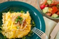 Macaroni cheese or spatzle egg noodle Royalty Free Stock Photo