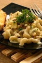 Macaroni, Mushroom & Baby Corn in White Sauce Royalty Free Stock Photo