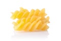 Macaroni pasta close up isolated on white Royalty Free Stock Photo