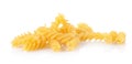Macaroni pasta close up isolated on white Royalty Free Stock Photo