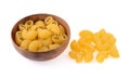 Macaroni pasta isolated on white background Royalty Free Stock Photo