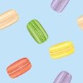 Macarons seamless pattern