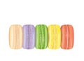Macarons cookie set Royalty Free Stock Photo