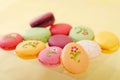 macarons in the form of easter eggs Royalty Free Stock Photo