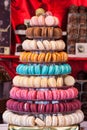 Macarons, French dessert, sweet and colors