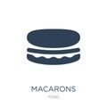 macarons icon in trendy design style. macarons icon isolated on white background. macarons vector icon simple and modern flat