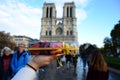 Macarons & Notre Dame Paris Sunny Day Royalty Free Stock Photo