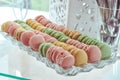 Macarons in various colors