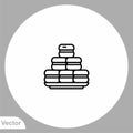 Macarons vector icon sign symbol Royalty Free Stock Photo