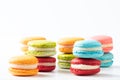 Macarons on white background Royalty Free Stock Photo