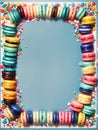 Macaroon borders Transparent macaroon borders Macaroon frame (download PNG file to get the transparent border)