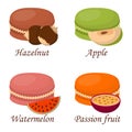 Macaroon cake vector illustration