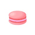 Macaroon in flat cartoon style vector Royalty Free Stock Photo