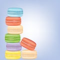 Macaroons cakes background