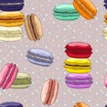 Macaroons seamless pattern.