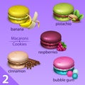 Macaroons set with tastes 2