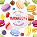 Macaroons store emblem Royalty Free Stock Photo