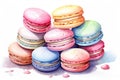 Macaroons tasty food french sugar macaron confectionery cake pink dessert background delicious background sweet