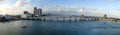 MacArthur Causeway Bridge (panoramic) Royalty Free Stock Photo