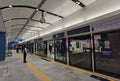 Macau Barra Light Rail Station Interior Design Metro Subway Train Macao Transportation Indoor Corridor Passage