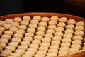 Almond cookies from Koi Kei placed on the basket