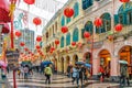 MACAU, CHINA - JANUARY 24, 2016: Senado Square street view