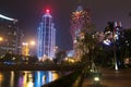 Macau, China - 2014.10.15: Macau - the gambling capital of Asia. The photo of the famous Grand Lisboa hotel.