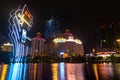 Macau, China - 2014.10.15: Macau - the gambling capital of Asia. The photo of the famous Wynn hotel.