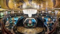 Macau, China - May 05 2018 : Architecture modern luxury grand interior on lobby hall