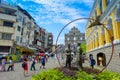 MACAU, CHINA- MAY 11, 2017: An unidentified people walking around of Ruins of Saint Paul`s Portuguese Cathedral attract