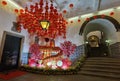 Macau Chinese New Year Lanterns Decoration Money God of Wealth Portuguese Macao Colonial Architecture CNY Leal Senado Square