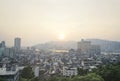Macau city view from Above before sunset Royalty Free Stock Photo