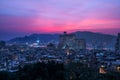 Macau city view from Above at twilight Royalty Free Stock Photo