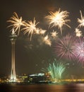 Macau Colorful Firework Royalty Free Stock Photo