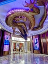 Macau Cotai City of Dreams Casino Entrance Flying Dragon Sculpture Macao Interior Design Gaming Space Wildlife Ceiling Arts Crafts